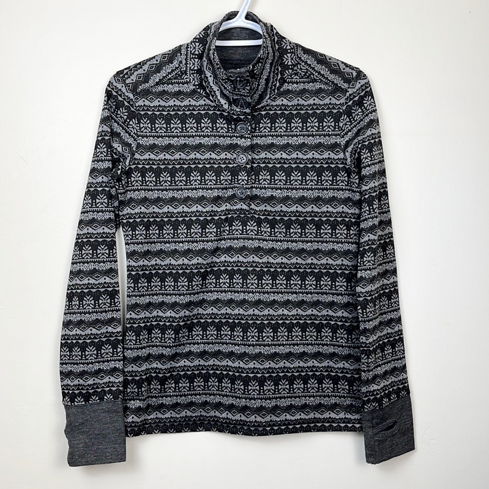 KAVU Button Neck Pullover Sweater